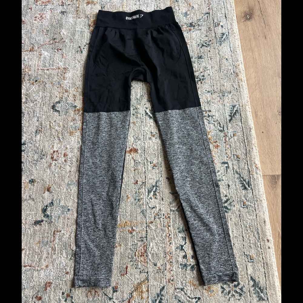 Gymshark Two-Tone Black and Gray Leggings